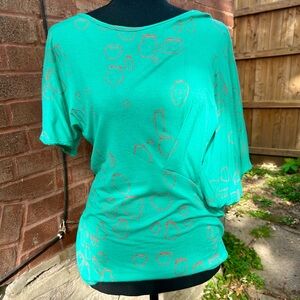 Asymmetrical Art-Print Tunic